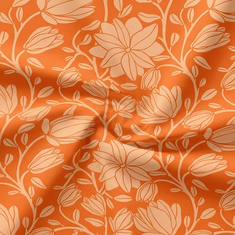 Trailing Tulip Vine Cotton Fabric