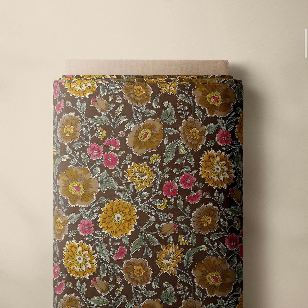 Dense Garden Floral Cotton Fabric