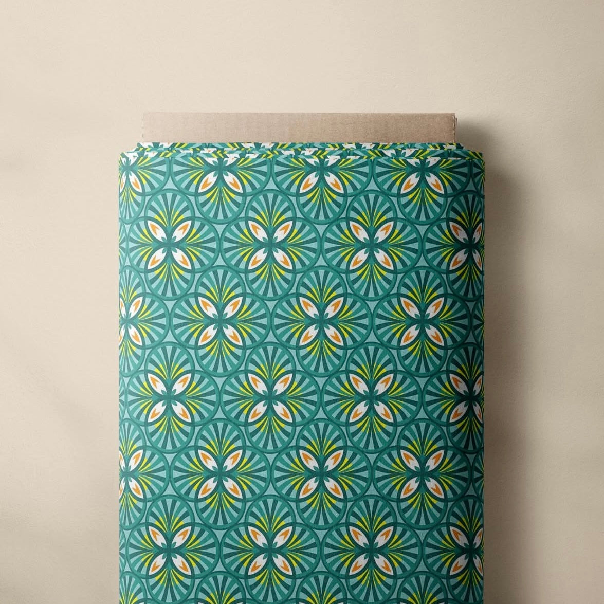 Classic Floral Damask Pink Blue Cotton Fabric