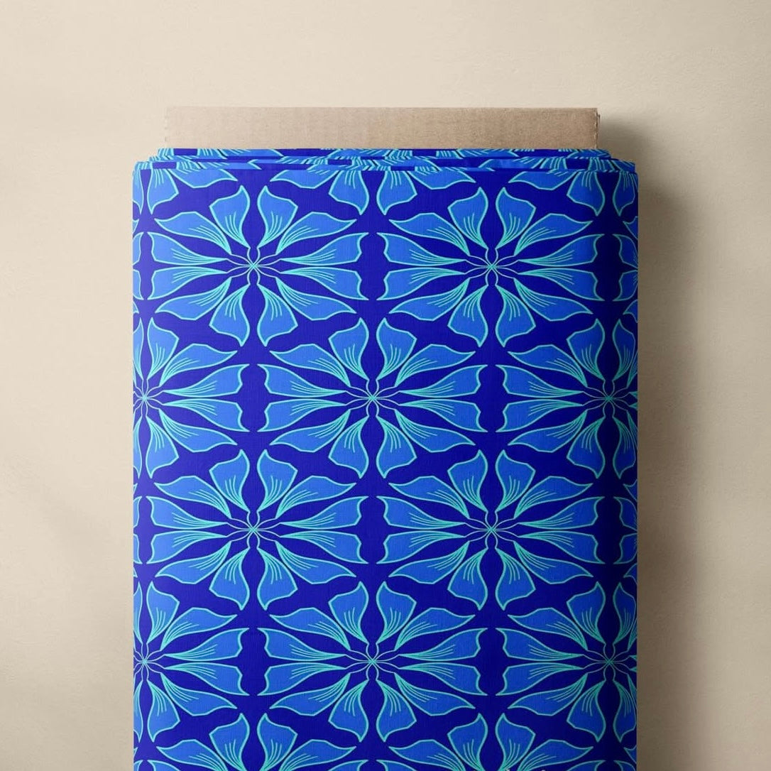 Circular Petal Fan Geometric Cotton Fabric